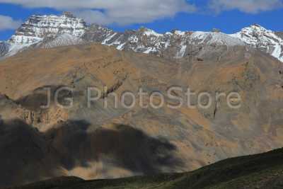 Arid valleys and mountains in the Spiti valley.
