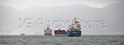 MV Warnow anchored at Algeciras Bay.