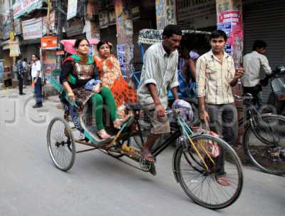 Ciclotransporte en Nueva Delhi
