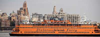 Typical orange colour of the Staten Island ferries