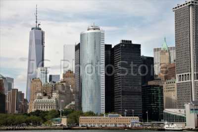 El parque Battery y el One World Trade Center.