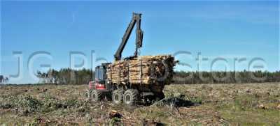 The forwarder is a vehicle for forest works