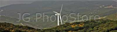 Natural Park of the Gibraltar Strait. Wind Mill.