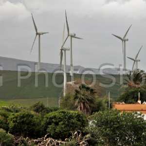 Wind mills in Tarifa next to the Strait of Gibraltar