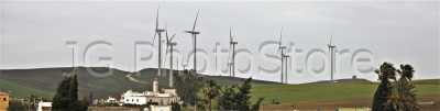Wind mills near the coast of Tarifa