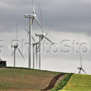 Wind mills in a wind farm in Bolonia