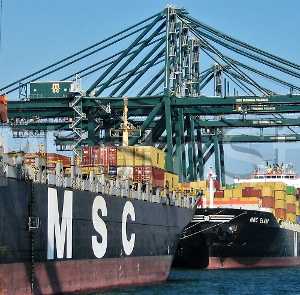 MSC container terminal at Valencia